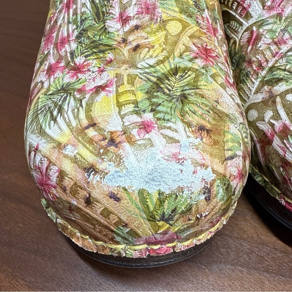 Dansko XP Women’s Yellow Floral Comfort Professional Clogs Shoes Sz 39 US 8.5-9 - Picture 5 of 15